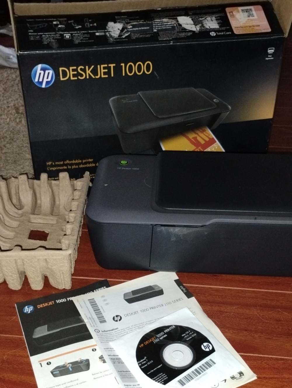 HP DeskJet 1000 Black and Gray Inkjet Printer